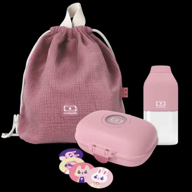 Best Sale Monbento Set gou00fbter + sac u00e0 dos enfant rose