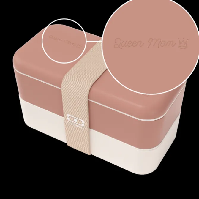 Fashion Monbento Set lunch box parent/enfant rose "Queen Mom/Little Queen"