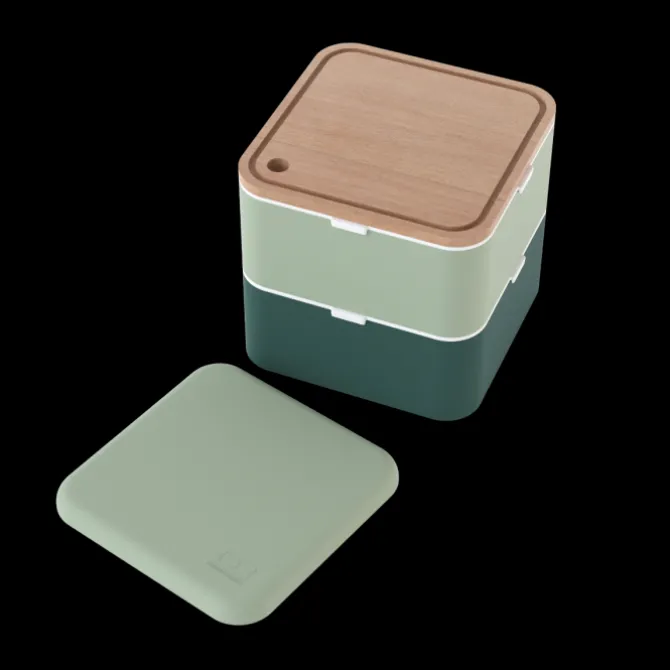Best Monbento Set MB Square green Bicolor + MB Cut